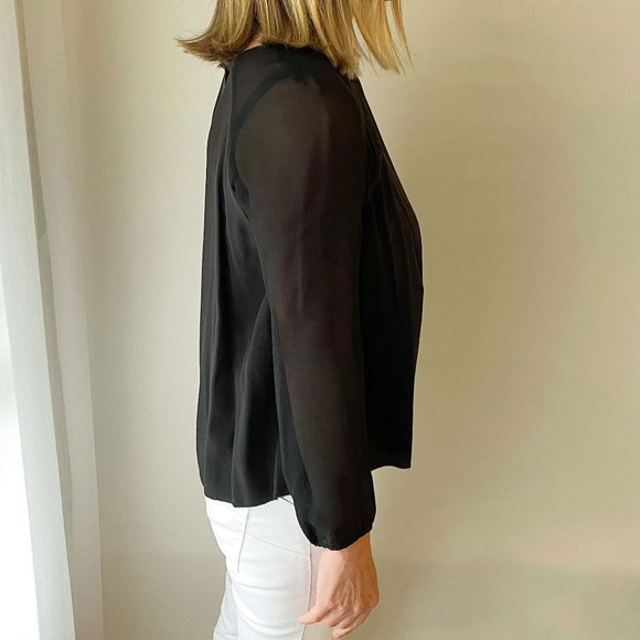 Wilfred black silk open back top - Picture 5 of 11